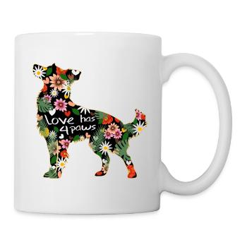 Border Colli floral pattern - Mug - white - Right