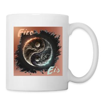 Fire & Yin Yang – Balance of the Elements - Mug - white - Right