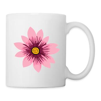 Blumenmotiv rosa pink - Tasse - Weiß - Rechts