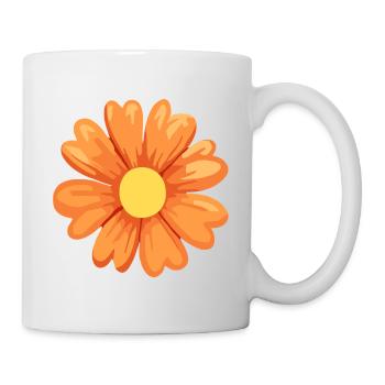 Flower orange - Mug - white - Right