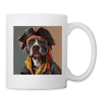 American Staffordshire Pirate - Mug - white - Right