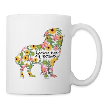 Berger australien chien chien chien dictons patte - Mug blanc - blanc - Droite