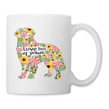 Berner Sennenhund liebe pfoten - Tasse - Weiß - Rechts