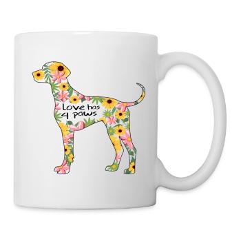 Braque de Weimar chien chien dictons chien maman patte - Mug blanc - blanc - Droite