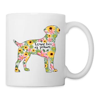 Rottweiler love has 4 paws - Mug - white - Right