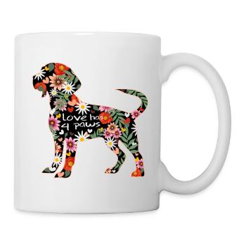 Beagle Motiv - Tasse - Weiß - Rechts
