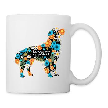 Golden Retriever Hundedesign pfoten - Tasse - Weiß - Rechts