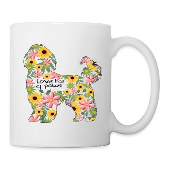 Havaneser Hundedesign liebe hat pfoten - Tasse - Weiß - Rechts
