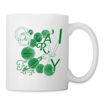 Typo-Gravitation - Tasse - Weiß - Rechts