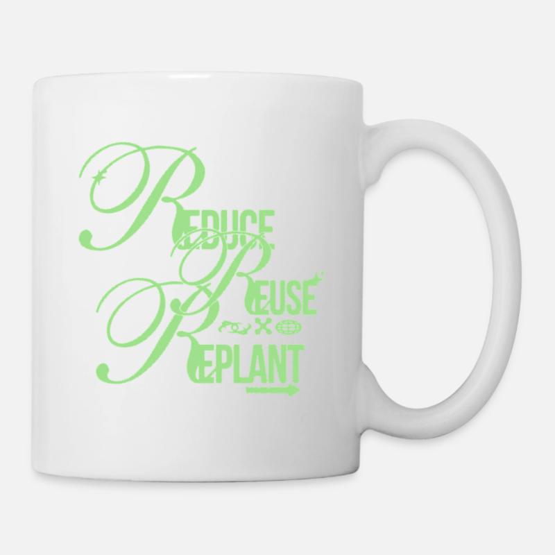 Eco Message – Reduce Reuse Replant - Mug - white