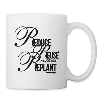 Scénario de durabilité – Réduire, réutiliser, replanter - Mug blanc - blanc - Droite