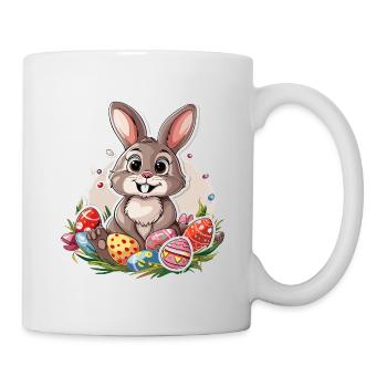 Lapin de Pâques Oeufs de Pâques Oeufs de lapin Pâques - Mug blanc - blanc - Droite