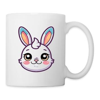 Lapin Fête de Pâques Tête de lapin Joyeuses Pâques - Mug blanc - blanc - Droite