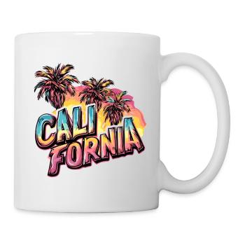 California beach usa palmen - Tasse - Weiß - Rechts