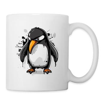 Pinguin angry - Tasse - Weiß - Rechts