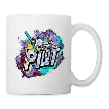 Pilote d’ULM pilotant un avion motorisé - Mug blanc - blanc - Droite