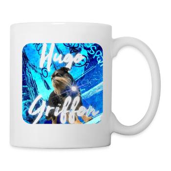 HuggieGriffon Blue Square - Mug - white - Right