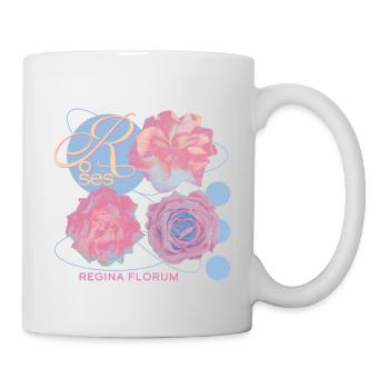 Regina Florum – Design de rose inhabituel - Mug blanc - blanc - Droite