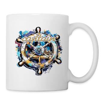 Permis de bateau Capitaine Skipper - Mug blanc - blanc - Droite