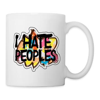 Je hais les gens, je n’aime pas les gens - Mug blanc - blanc - Droite