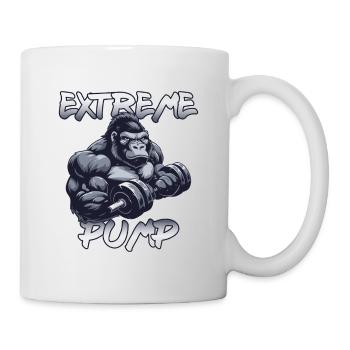 Extreme pump bodybuilder gym - Gorilla - Mug - white - Right