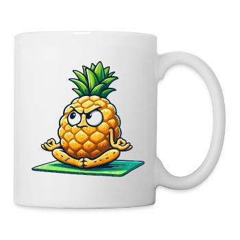 Ananas Fruité Fruits tropicaux Été Yoga Méditation - Mug blanc - blanc - Droite