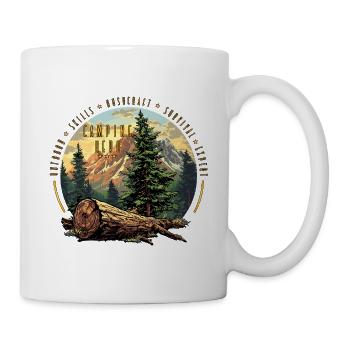 Camping hero bushcraft survival - Mug - white - Right