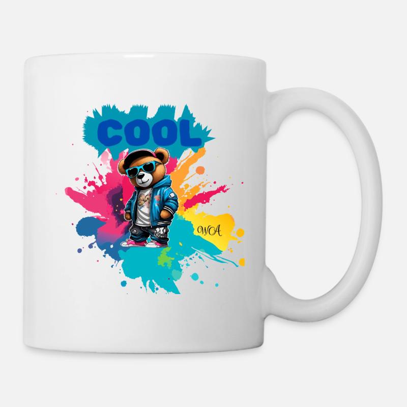Nounours COOL - Mug blanc - blanc