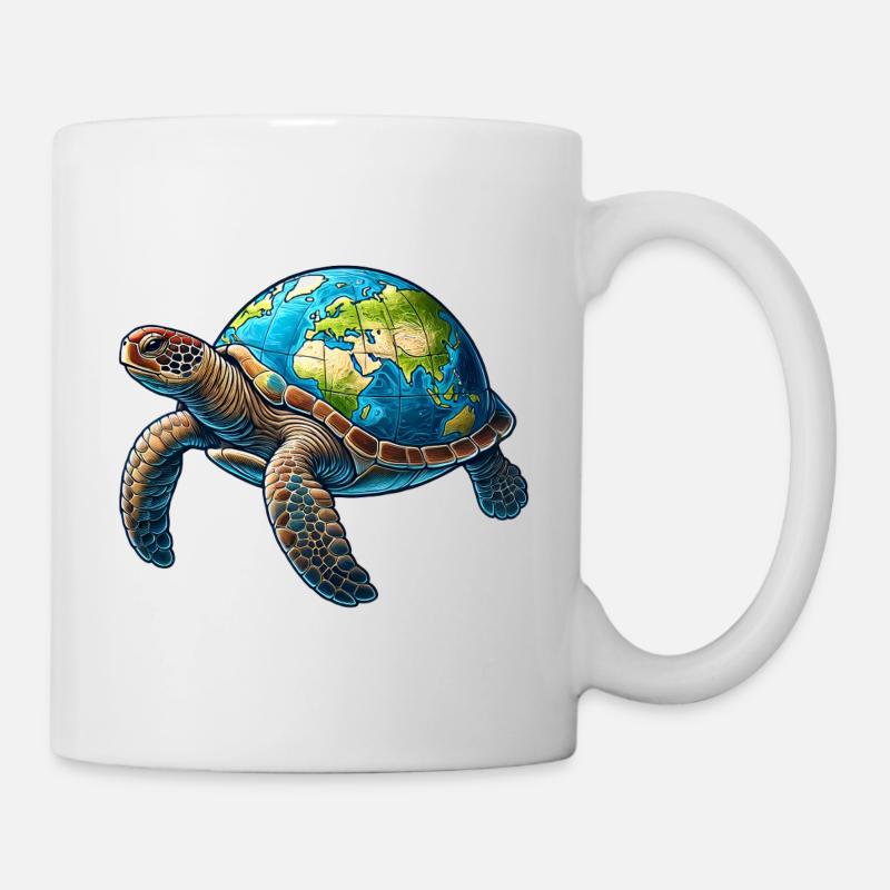 Schildkröte Earth Day - Tasse - Weiß