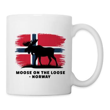 élan en liberté en Norvège - Mug blanc - blanc - Droite