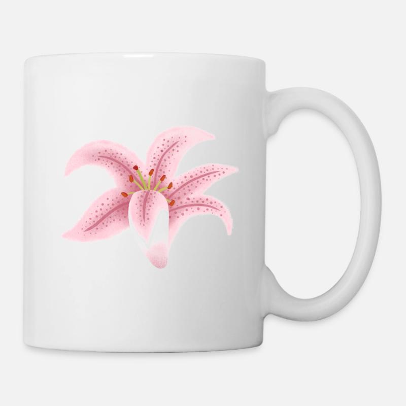 fleur de lys rose - Mug blanc - blanc