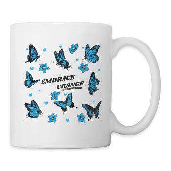Embrace Change with Butterflies - Mug - white - Right