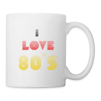 I Love 80s – Retro Kult Design - Tasse - Weiß - Rechts