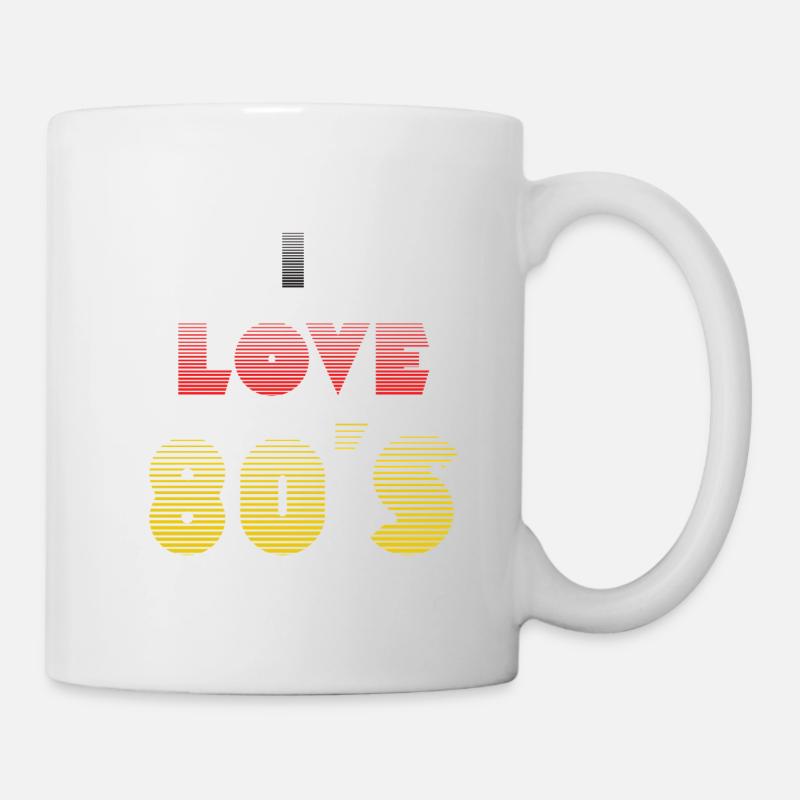 I Love 80s – Retro Kult Design - Mug - white