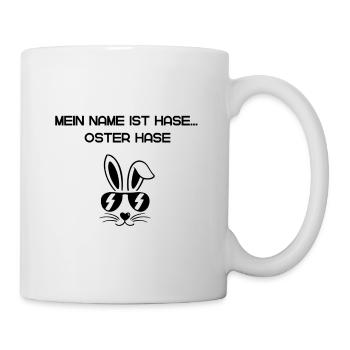 Mein Name ist Hase... Oster Hase - Tasse - Weiß - Rechts