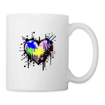 Colorsplash Heart - Tasse - Weiß - Rechts