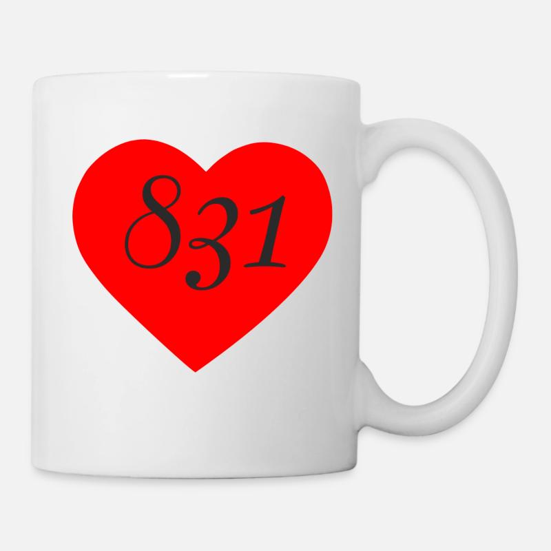 831 Herz 2 - Tasse - Weiß