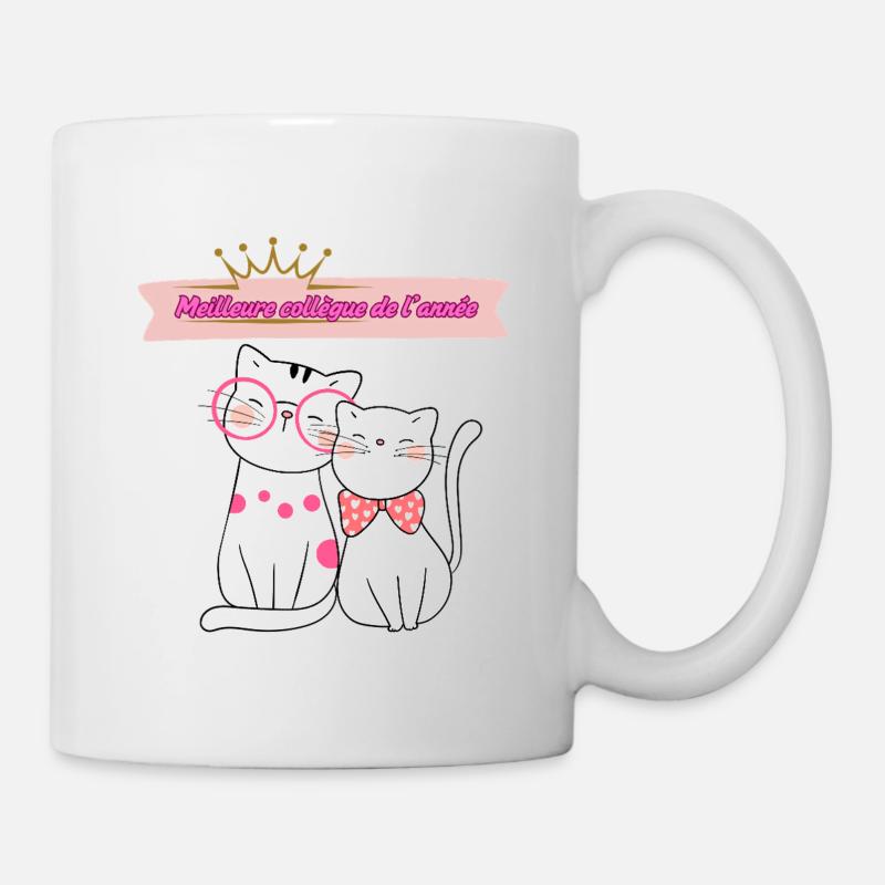 Meilleure collègue de l'année - Mug blanc - blanc