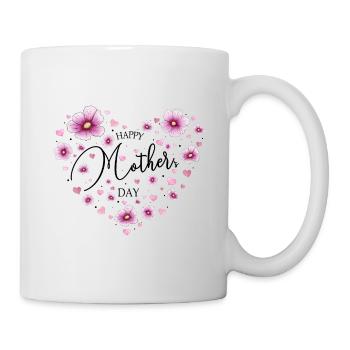 Alles Gute zum Muttertag - Herz der Blumen des Kosmos Nr. 5 - Tasse - Weiß - Rechts