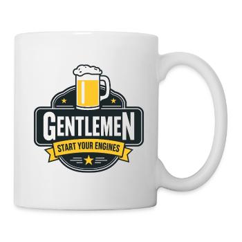 Gentlemen & Bier – Start Your Engines - Tasse - Weiß - Rechts