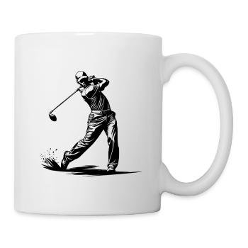 Golf Golfer Golf Clubs - Mug - white - Right