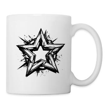 Star retro tattoo - Mug - white - Right