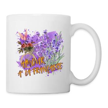 Amour à la française- Romantik im Lavendellook - Tasse - Weiß - Rechts