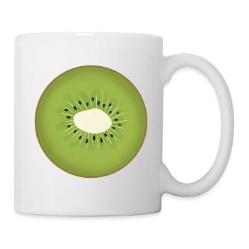 Kiwi-Schnitte - Tasse - Weiß - Rechts