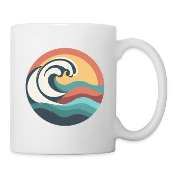 Super Wave Surfing, Water Sports, Surfing Ocean - Mug - white - Right
