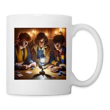 Ron, Hermione et Harry jouant au poker - Mug blanc - blanc - Droite