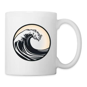 Surfer Geschenk, Surf Fan, große Welle - Tasse - Weiß - Rechts