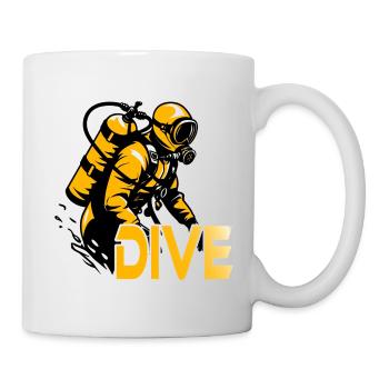 dive raucher scuba diving taucherin tauchschule - Tasse - Weiß - Rechts