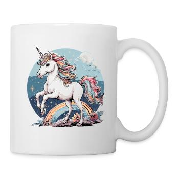 Licorne magique Arc-en-ciel - Mug blanc - blanc - Droite