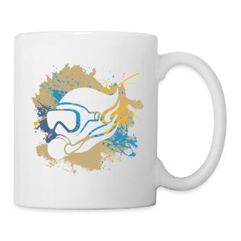 Taucher scuba diving unterwasser tauchschule - Tasse - Weiß - Rechts